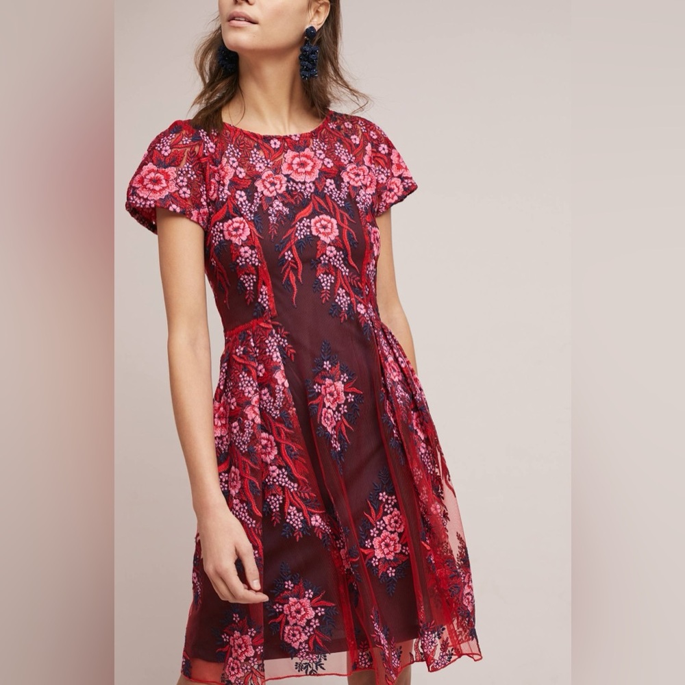 Anthropologie x Eva Franco Rosa Lace Dress